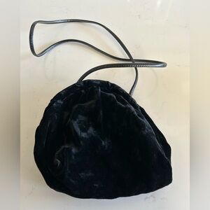 Vintage Black Velvet Women's Bag / Clutch or Crossbody
